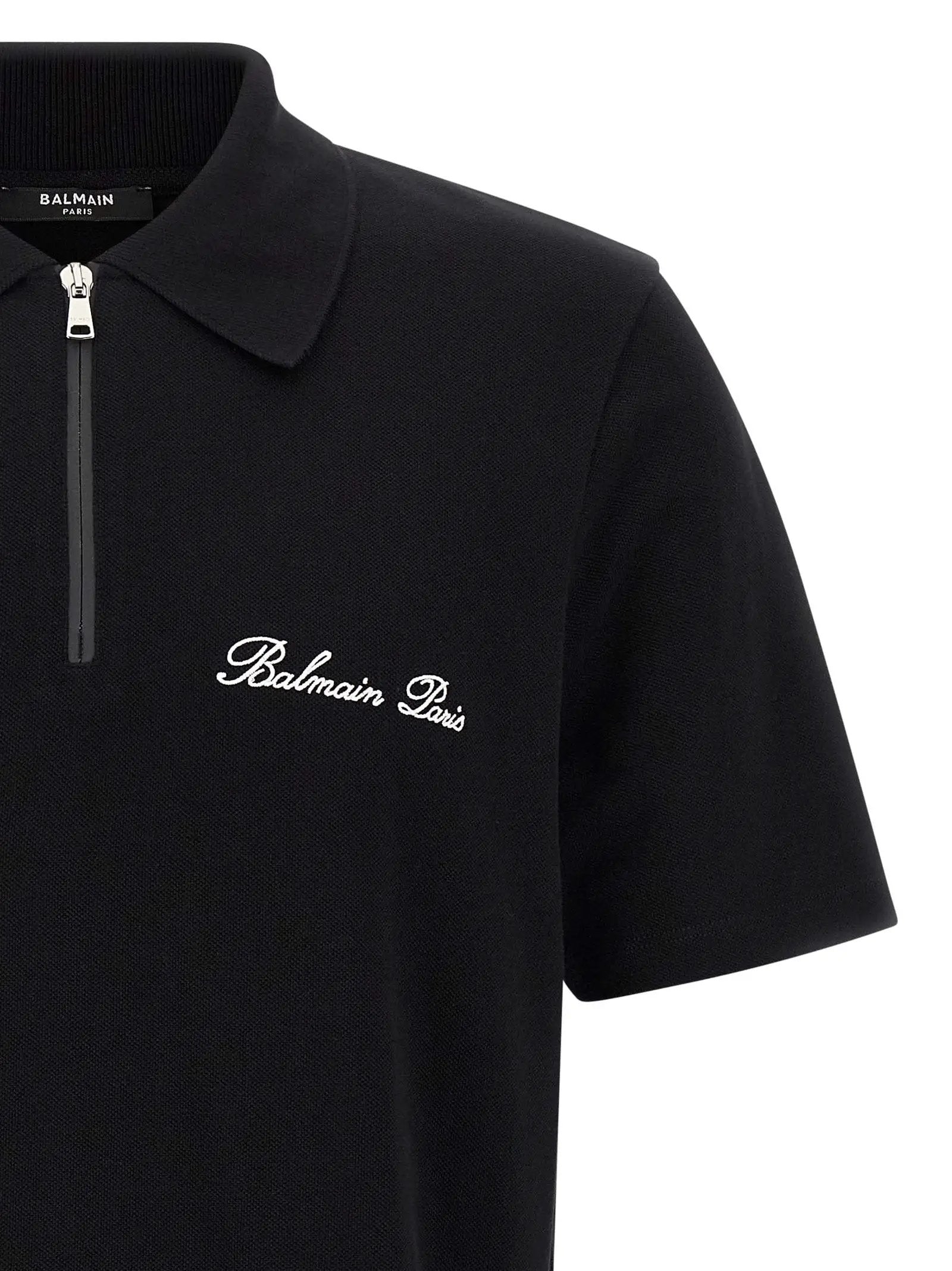 Balmain Bicolor Cotton Polo Shirt