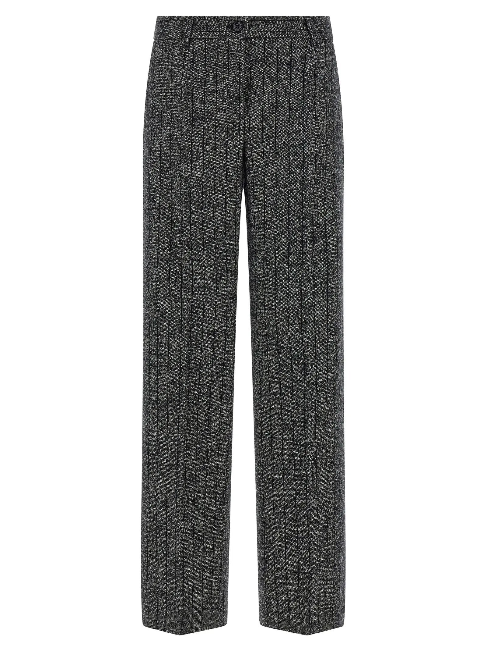 Dolce & Gabbana Bicolor Virgin Wool Casual Pants