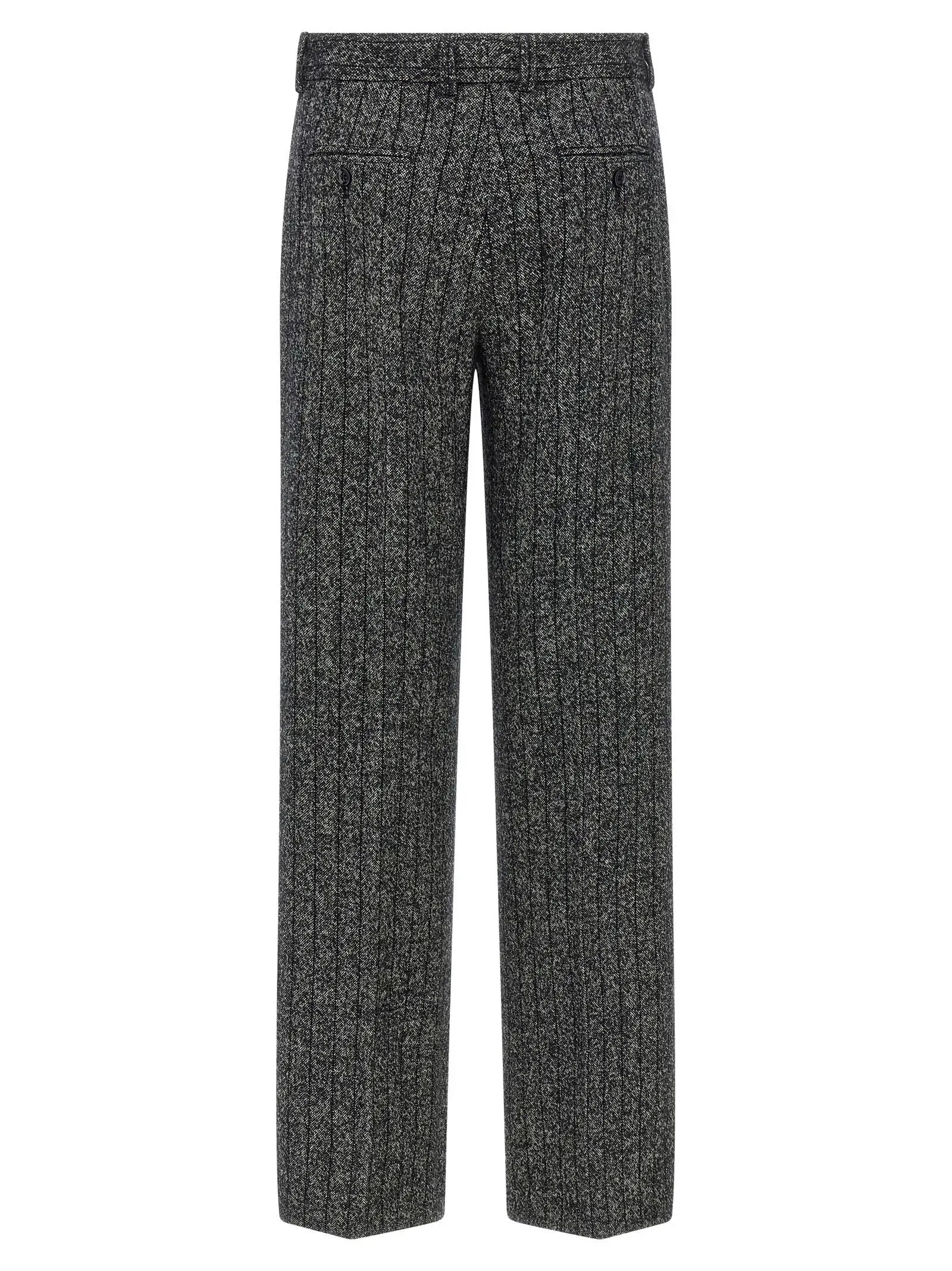 Dolce & Gabbana Bicolor Virgin Wool Casual Pants