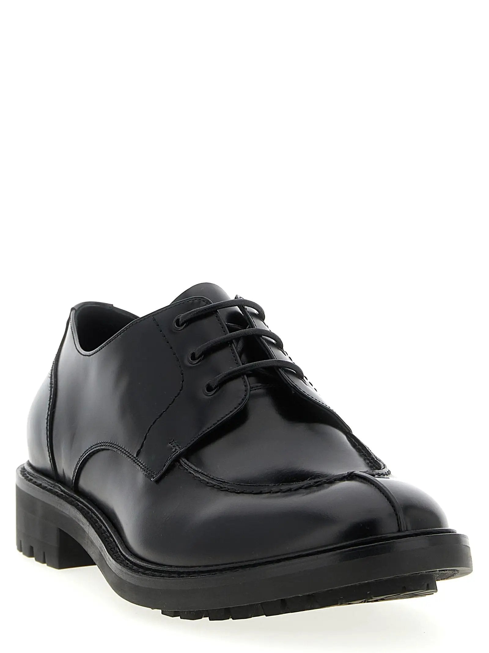 Saint Laurent Black Calfskin Oxfords And Derbies