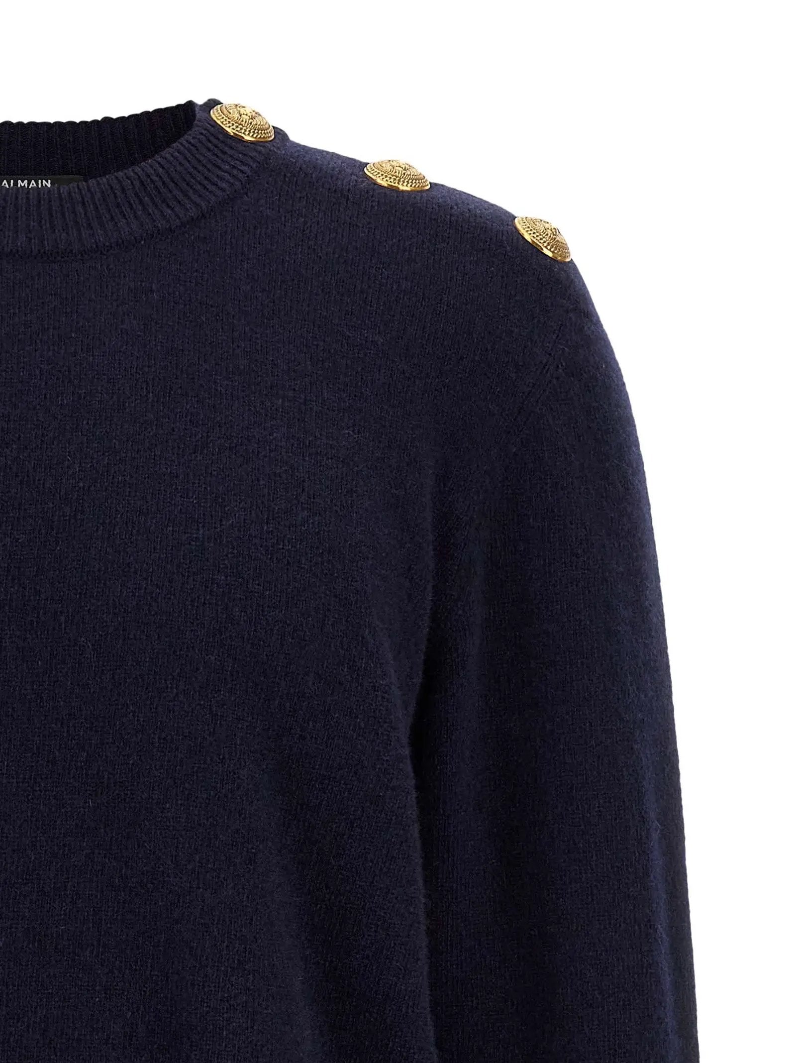 Balmain Blue Cashmere Cardigan