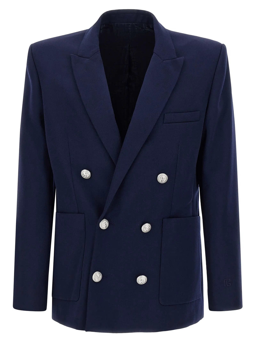 Balmain Blue Virgin Wool Blazer
