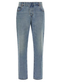 Balmain Blue Cotton Jeans Denim
