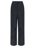 Fendi Blue Cotton High-Waisted Jean
