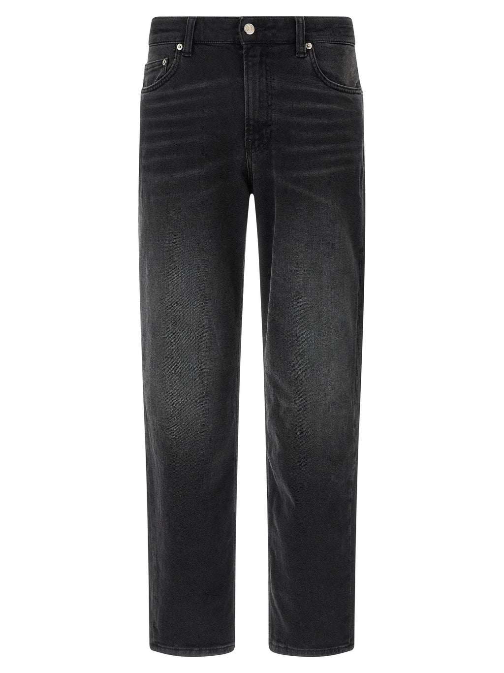 Department 5 Black Cotton Straight-Leg Jeans