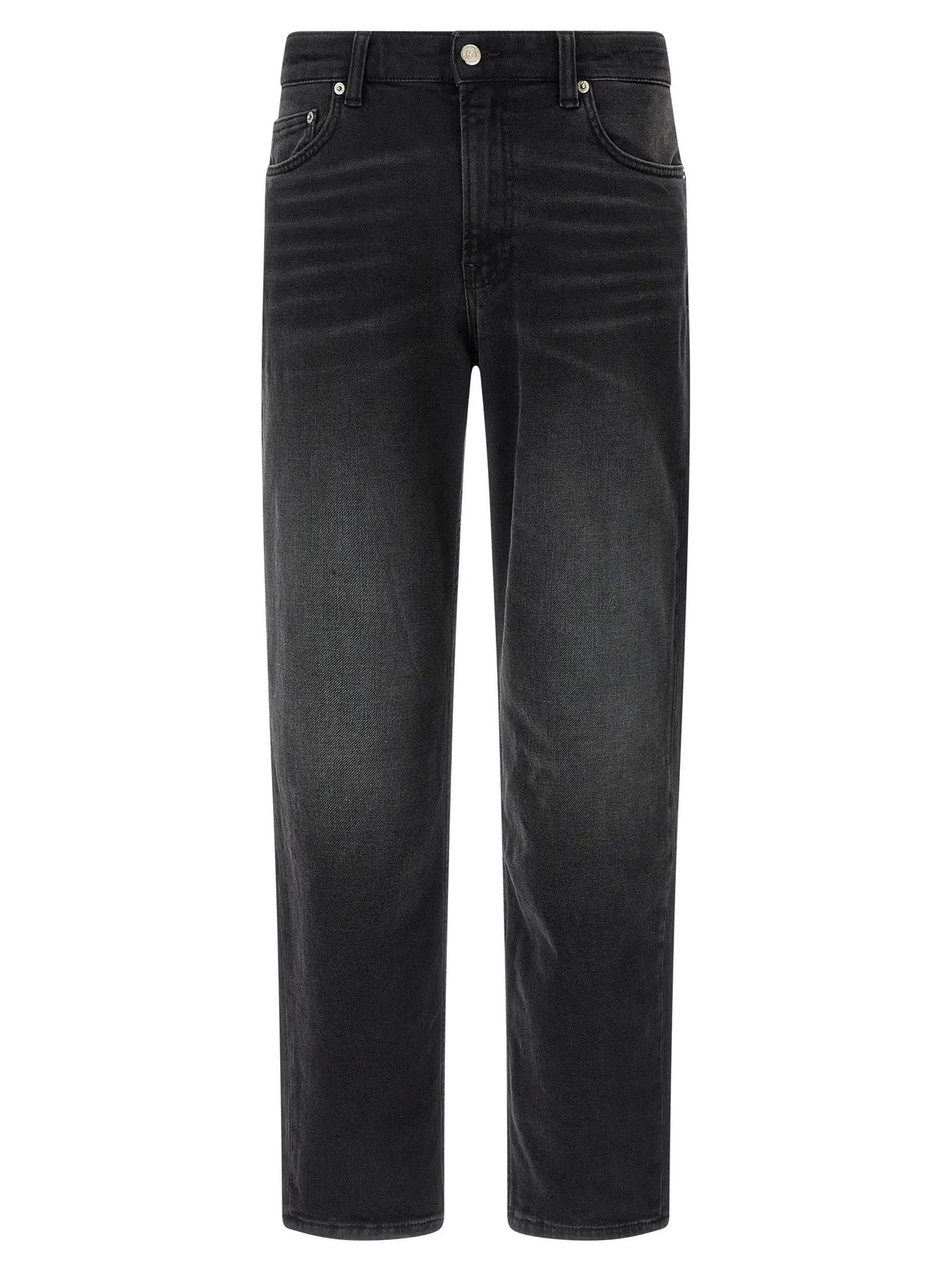 Department 5 Black Cotton Straight-Leg Jeans