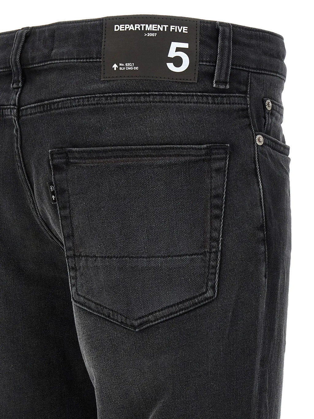 Department 5 Black Cotton Straight-Leg Jeans