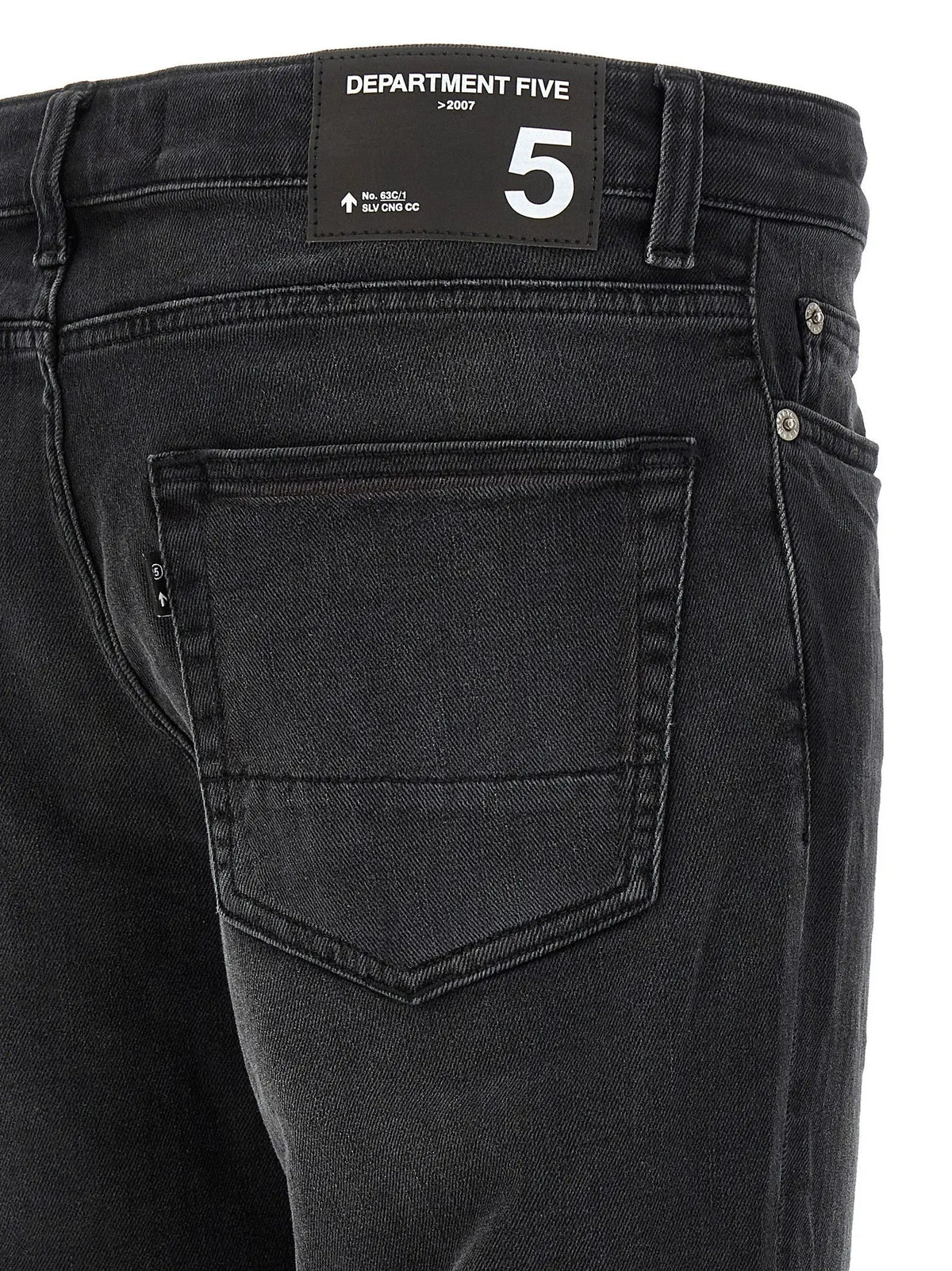 Department 5 Black Cotton Straight-Leg Jeans