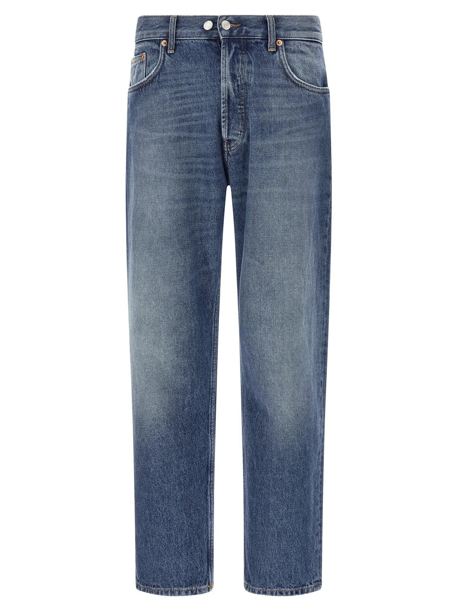 Department 5 Blue Cotton Straight-Leg Jeans