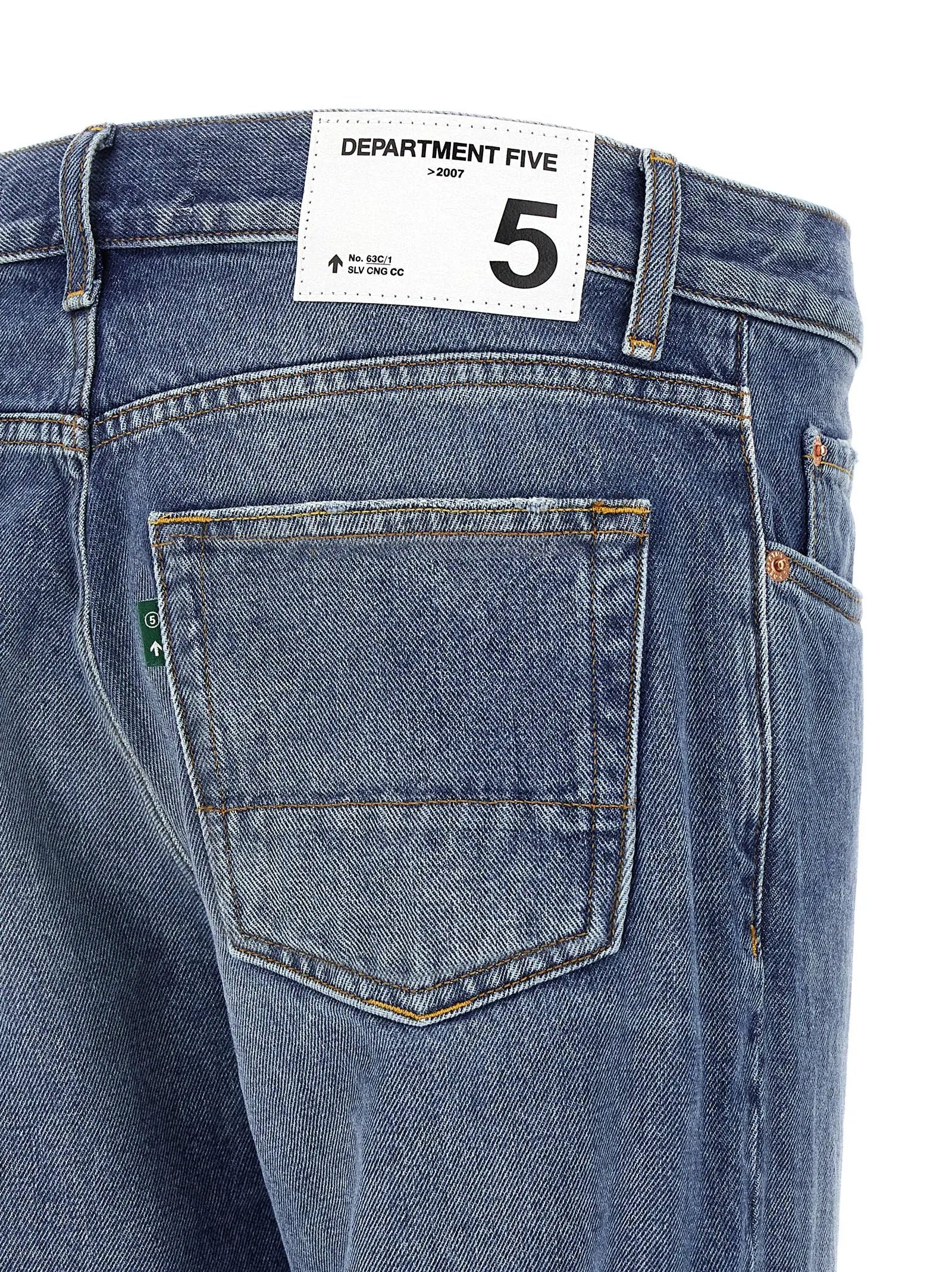Department 5 Blue Cotton Straight-Leg Jeans