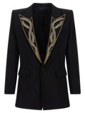 Balmain Black Viscose Blazer