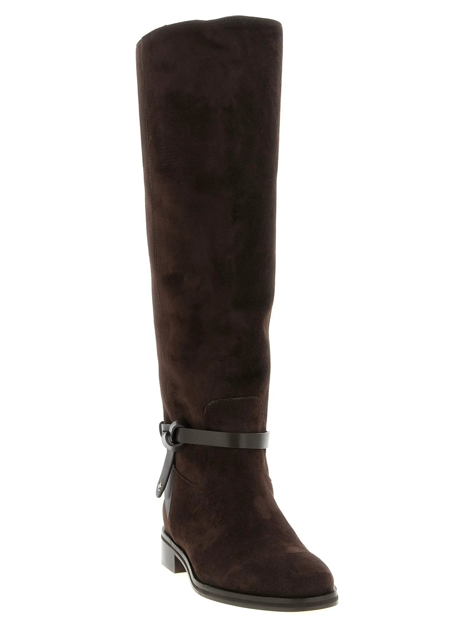 Jimmy Choo Brown Leather Over The Knee