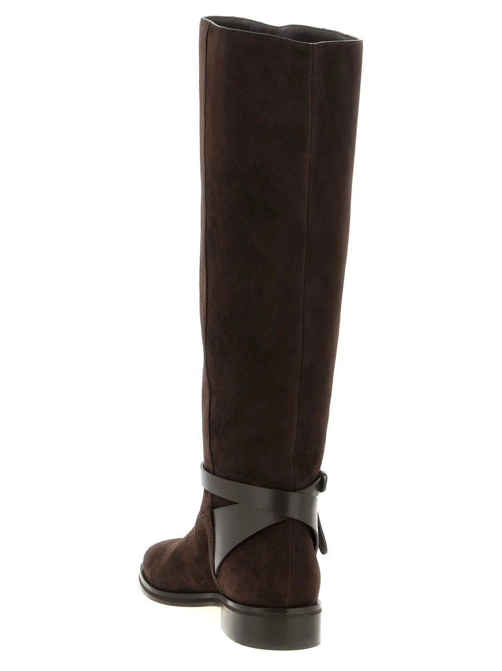 Jimmy Choo Brown Leather Over The Knee