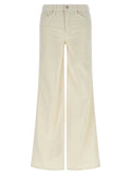 Mother Denim White Cotton Flared Pants