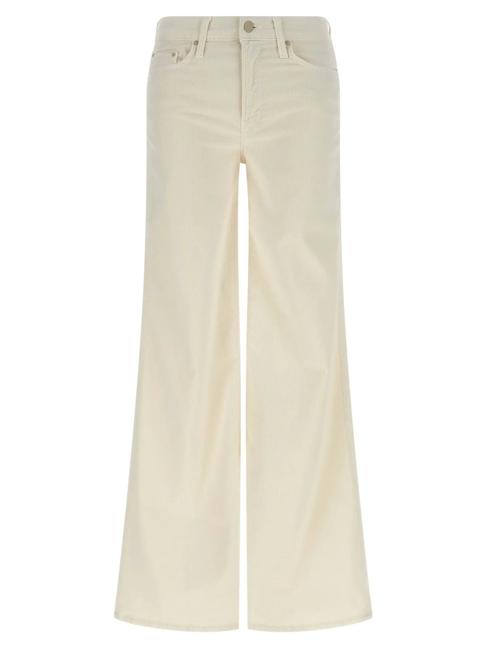 Mother Denim White Cotton Flared Pants