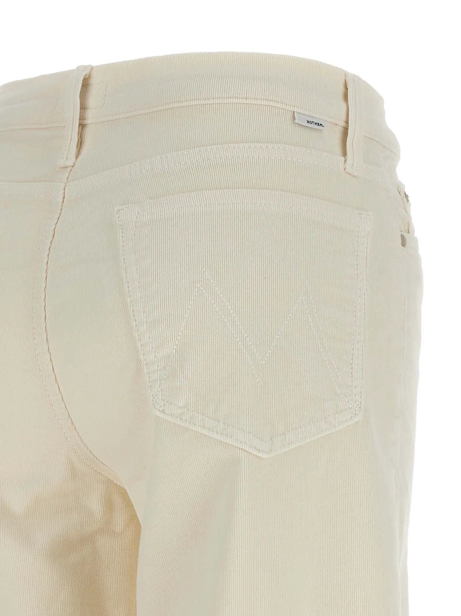 Mother Denim White Cotton Flared Pants