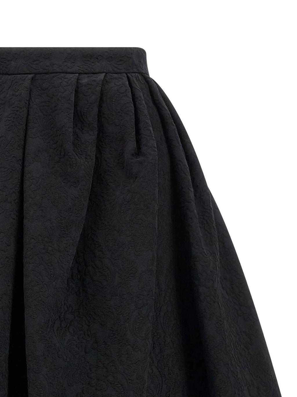 Carolina Herrera Black Cotton Midi Skirt