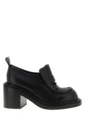 Moschino Black Leather Platform Loafers