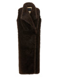 B&B COUTURE Brown Polyester Coat