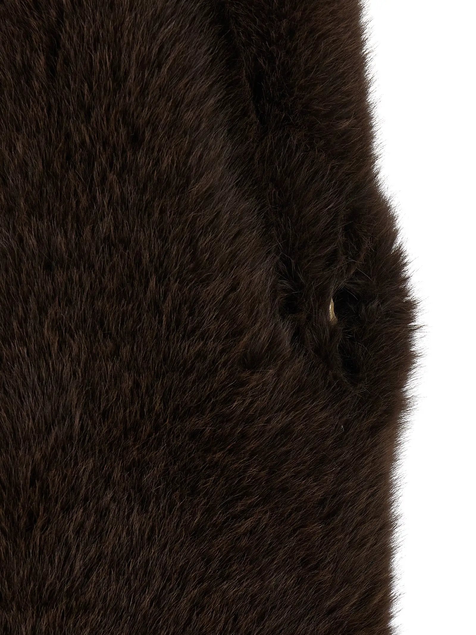 B&B COUTURE Brown Polyester Coat