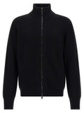 Roberto Collina Black Merino Wool Cardigan