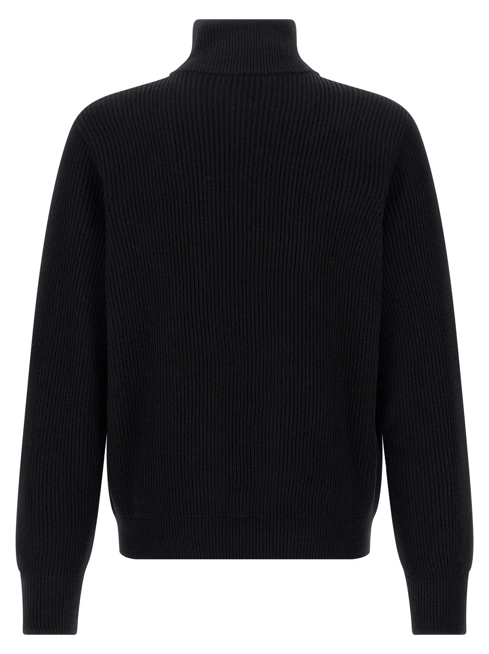 Roberto Collina Black Merino Wool Cardigan