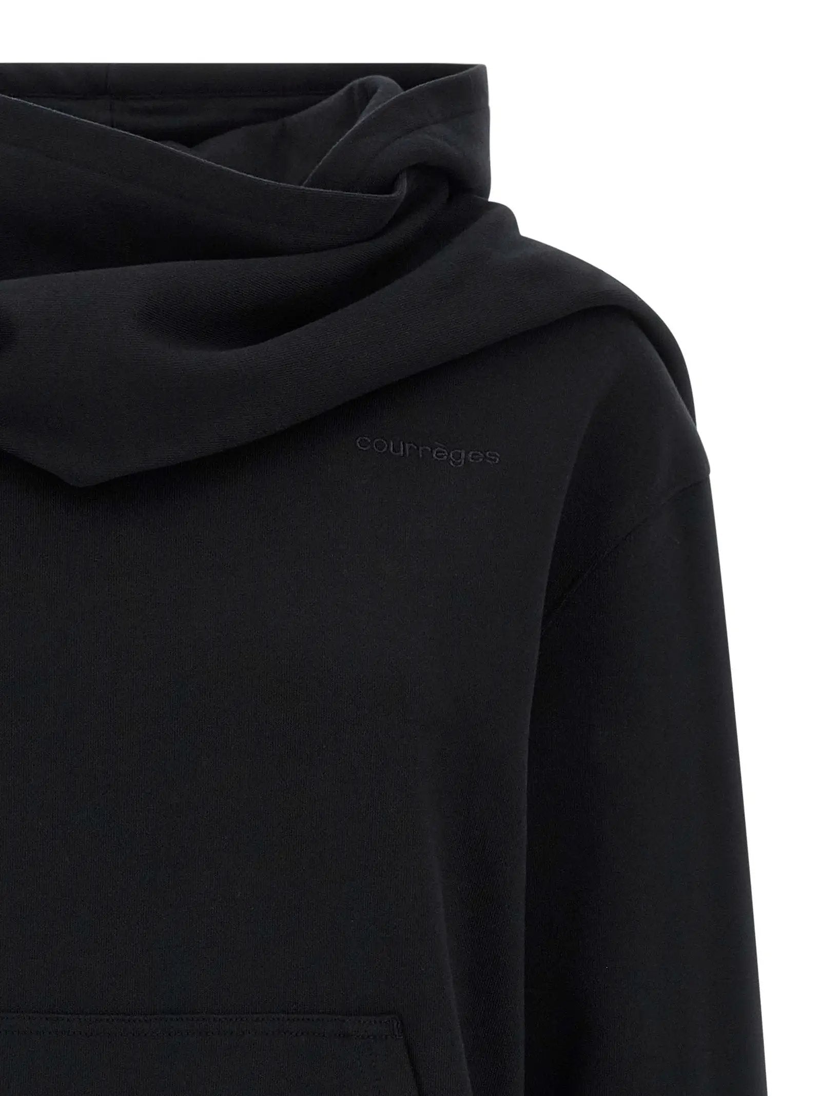 Courrèges Black Cotton Sweatshirt