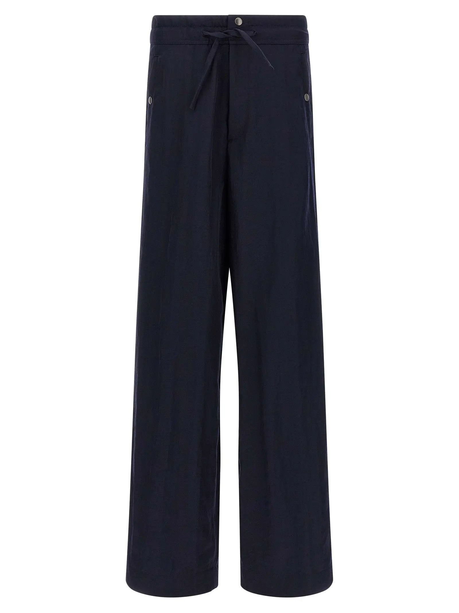 Dries Van Noten Blue Nylon Casual Pants