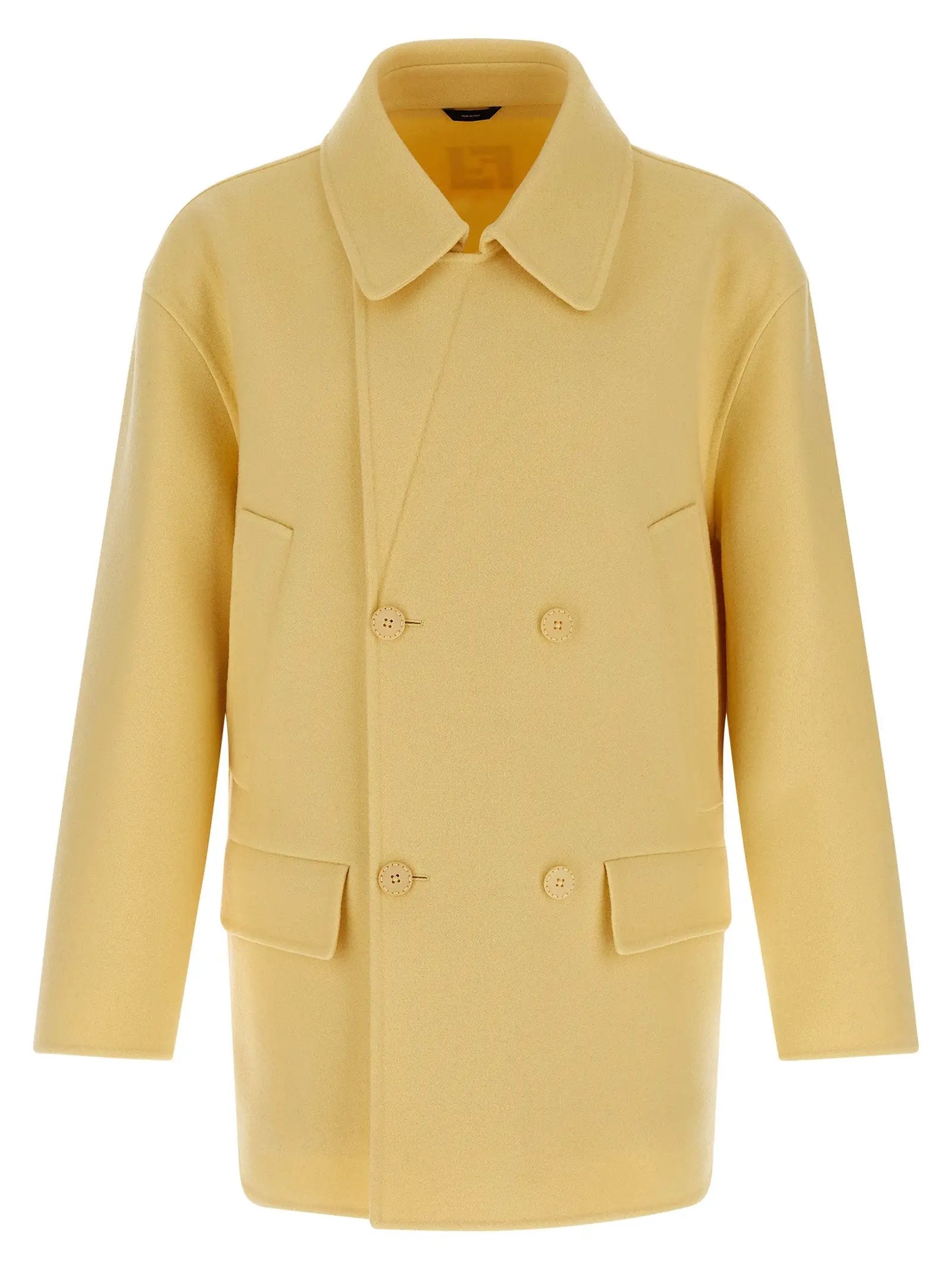 Fendi Bicolor Virgin Wool Coat