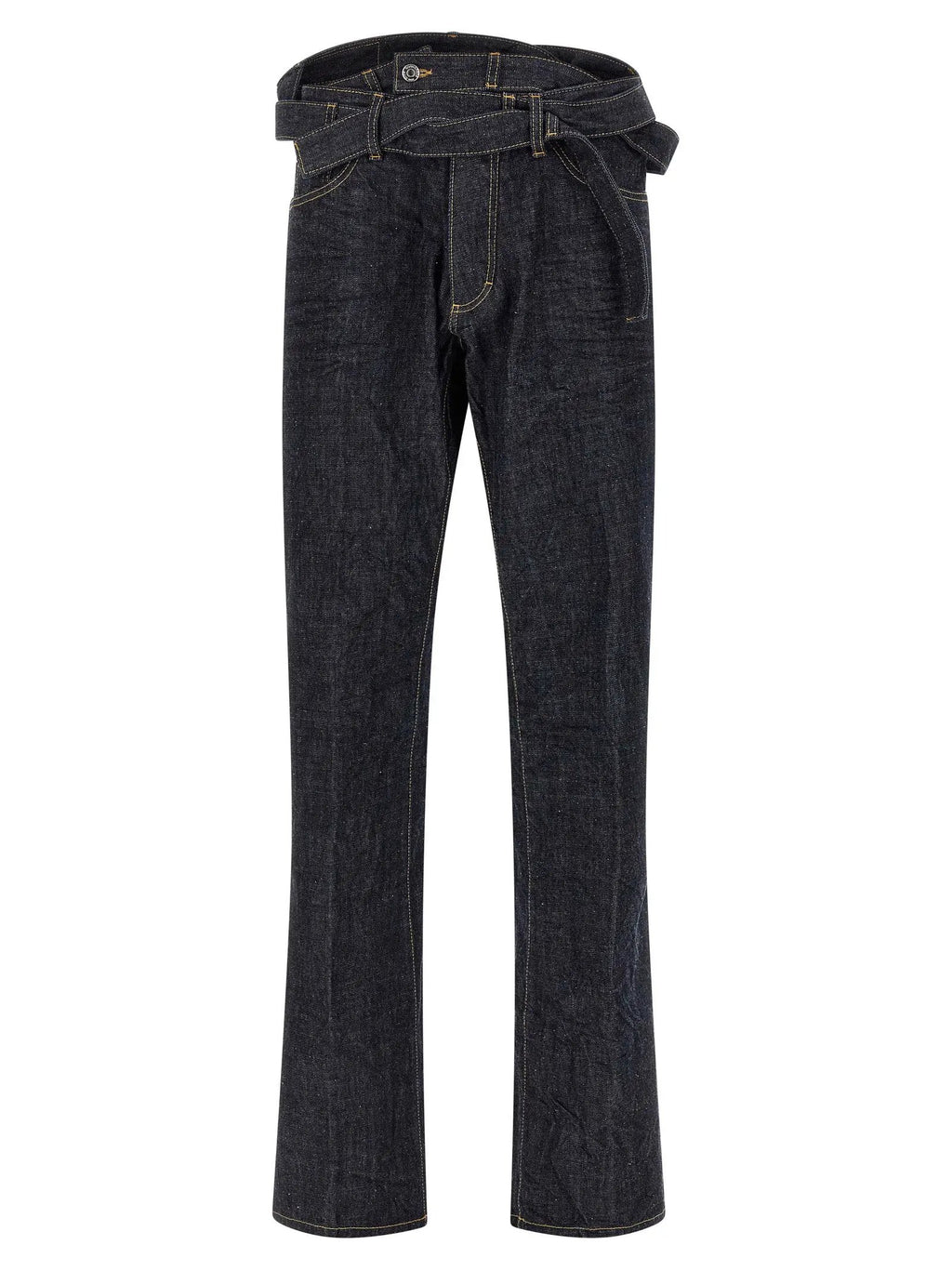 Dsquared² Blue Cotton Straight-Leg Jeans
