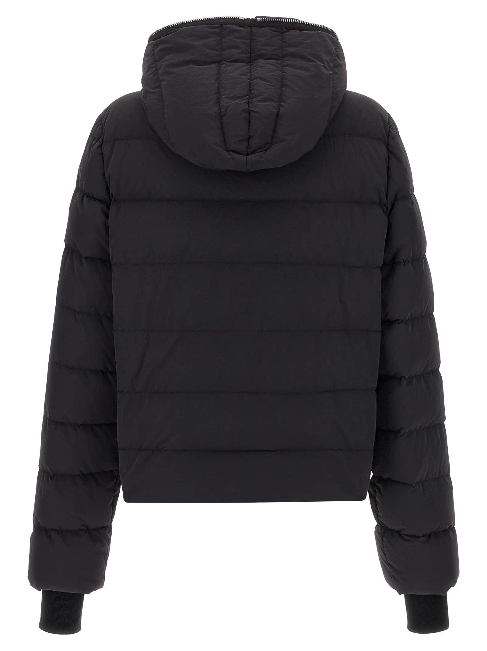 Rick Owens Black Nylon Full-Length Jacket