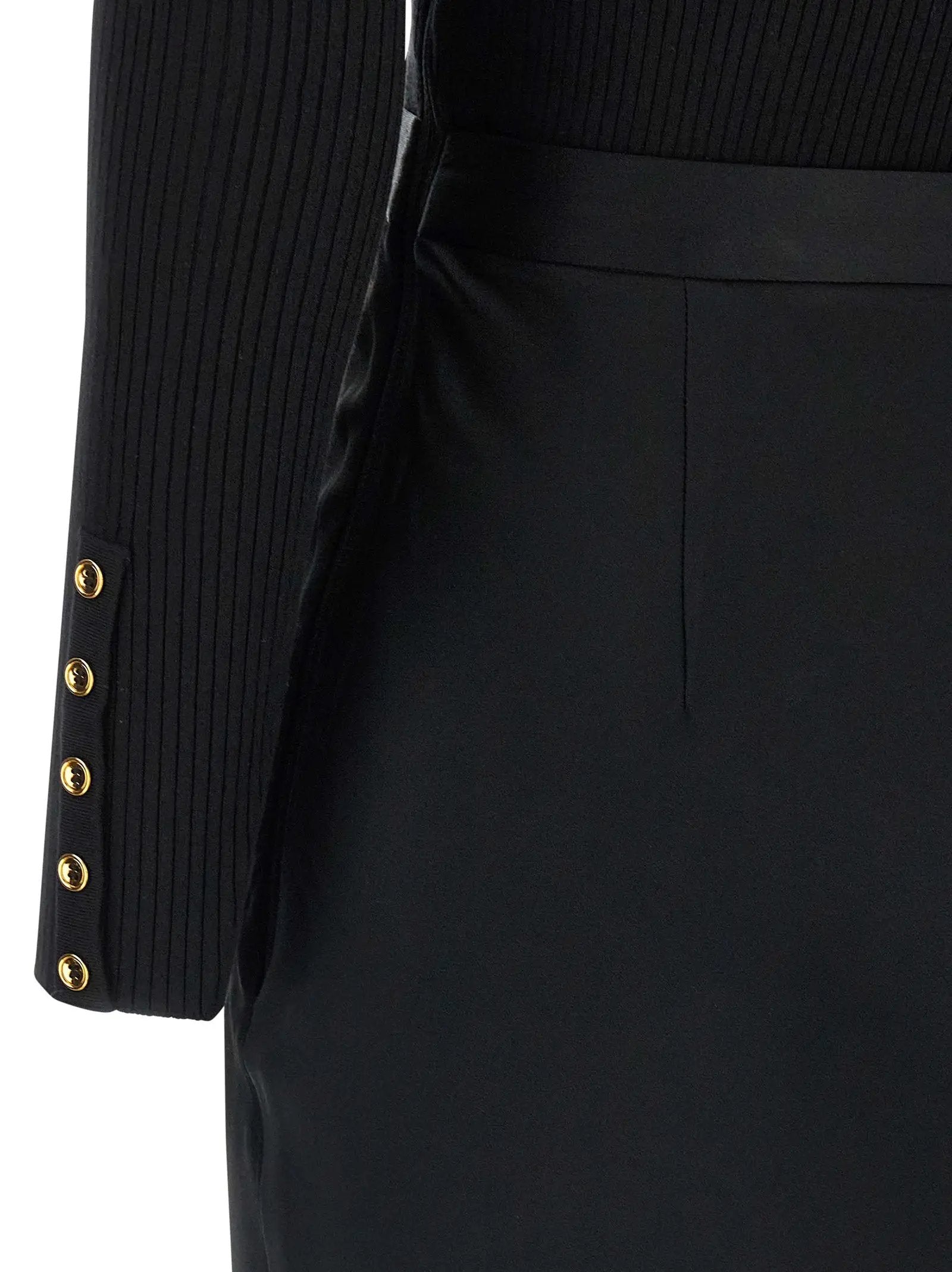 Elisabetta Franchi Black Lycra Midi Dress