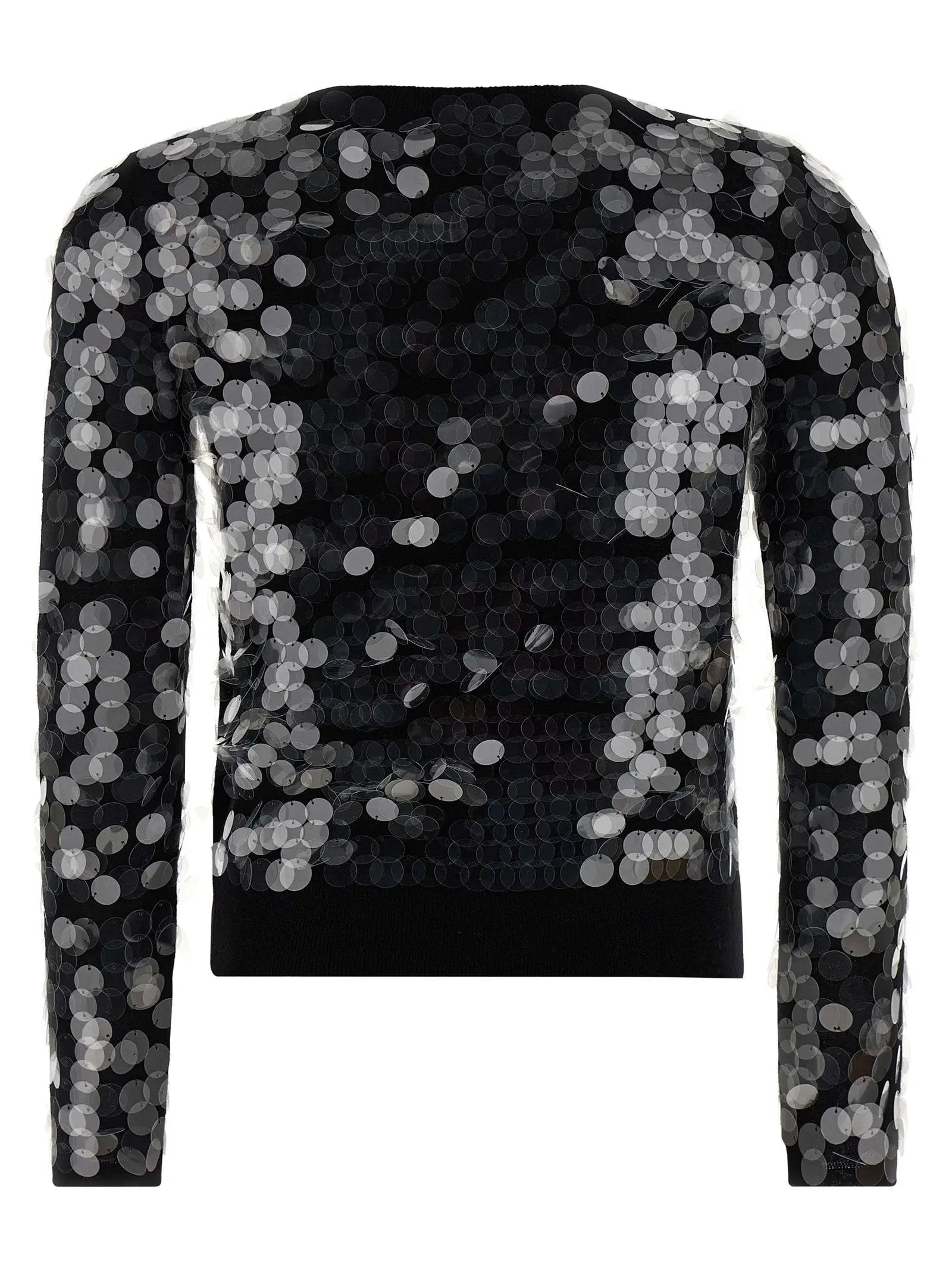 Max Mara Black Virgin Wool Cardigan