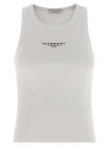 Givenchy White Cotton Sleeveles T-Shirt