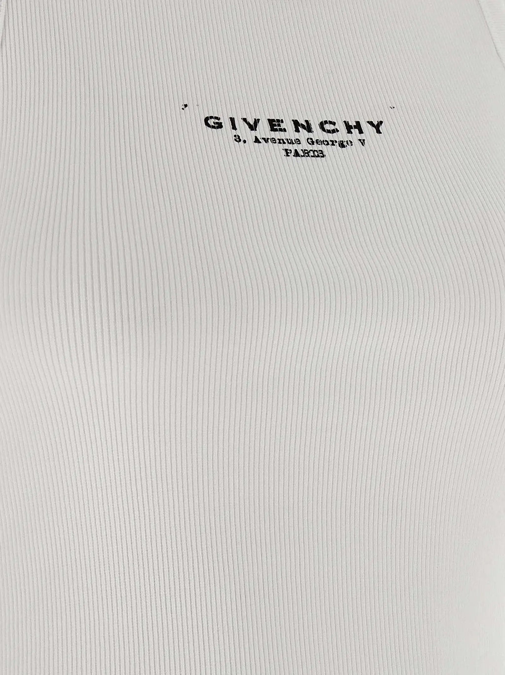 Givenchy White Cotton Sleeveles T-Shirt