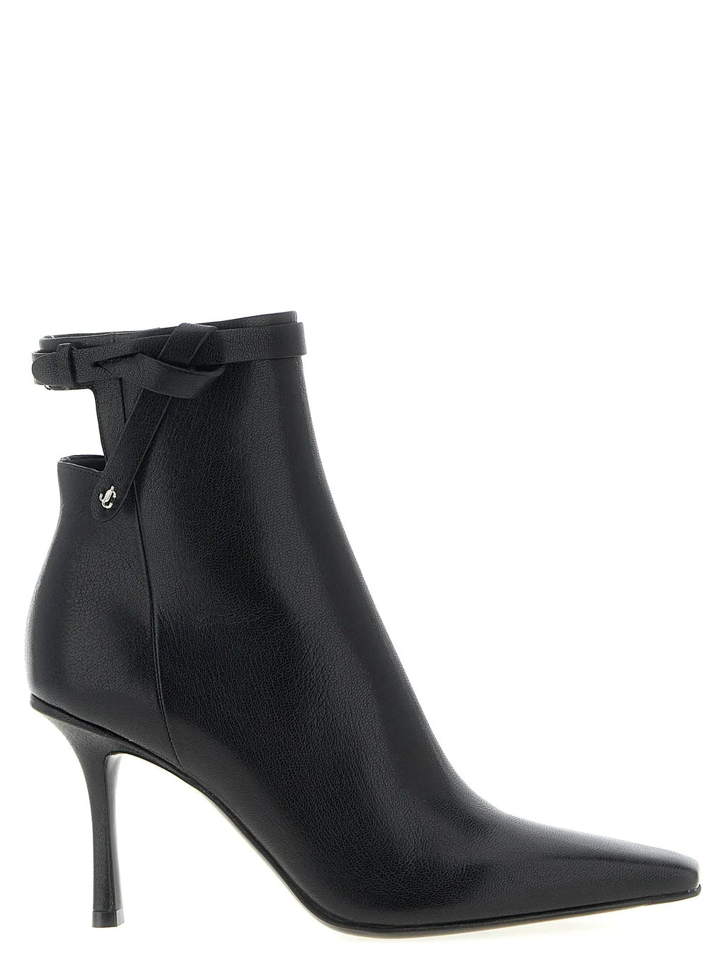 Jimmy Choo Black Leather Ankle Boots