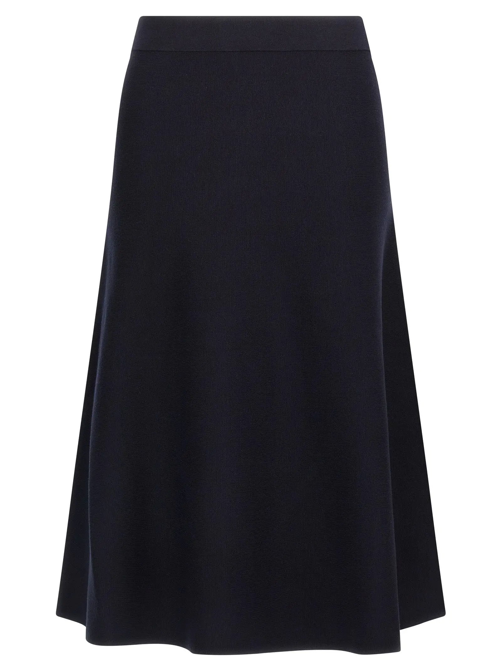 Max Mara Blue Viscose Midi Skirt
