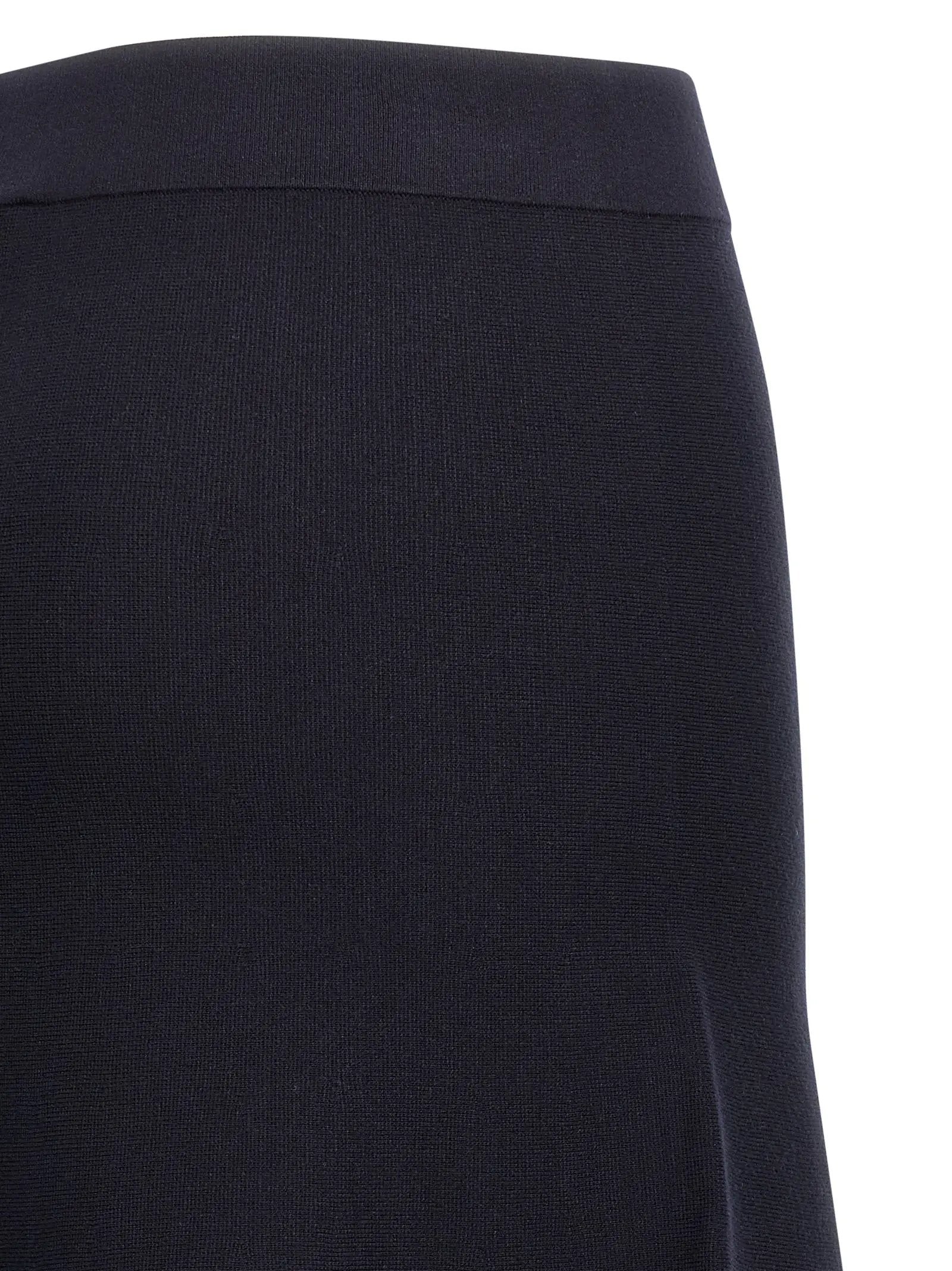 Max Mara Blue Viscose Midi Skirt