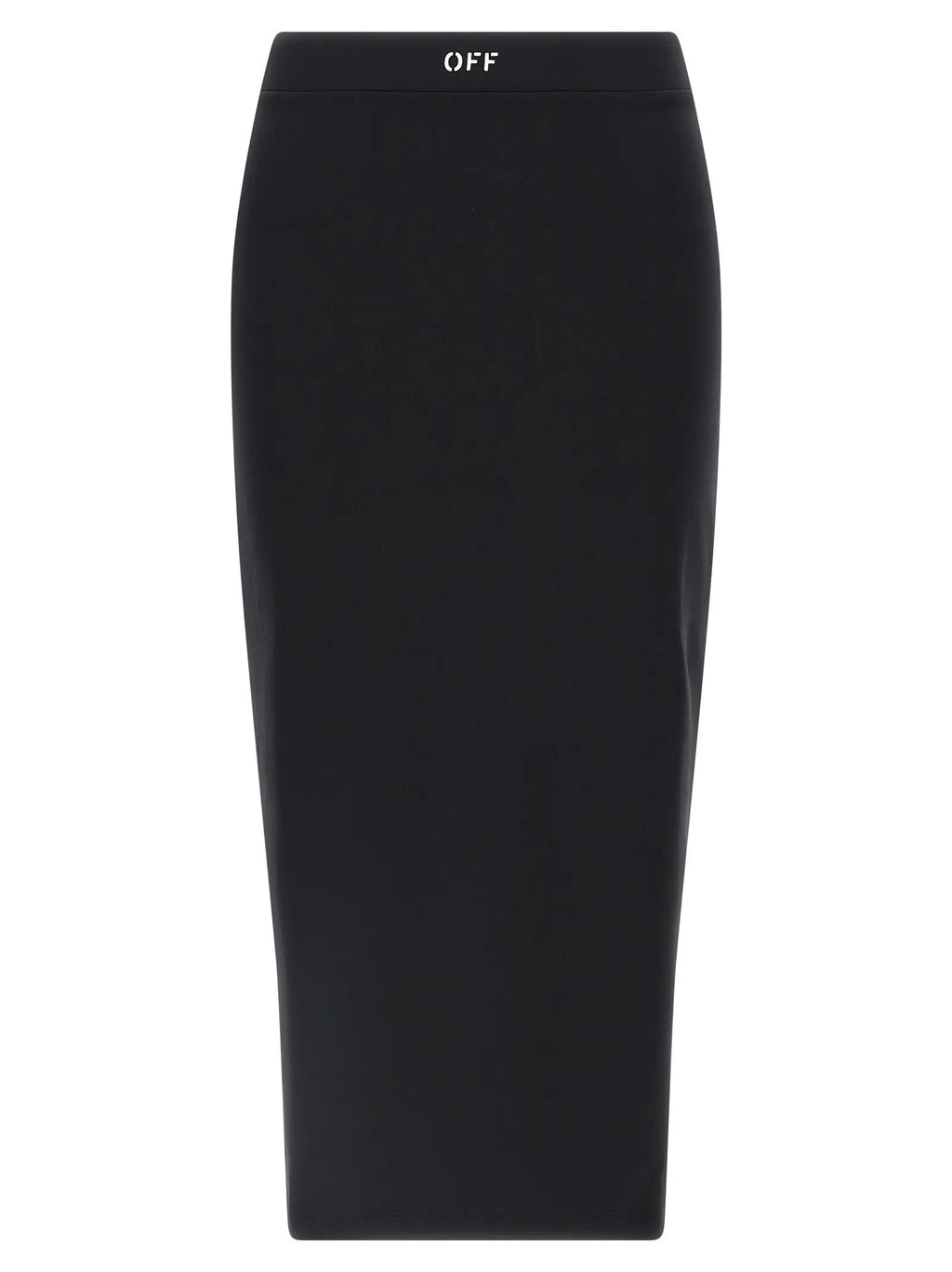 Off-White Black Polyamide Midi Skirt