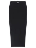 Off-White Black Polyamide Midi Skirt