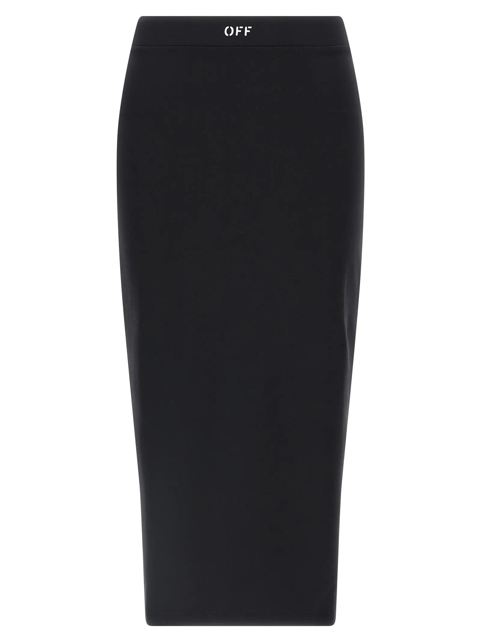 Off-White Black Polyamide Midi Skirt
