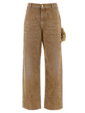 Darkpark Beige Cotton Straight-Leg Jeans