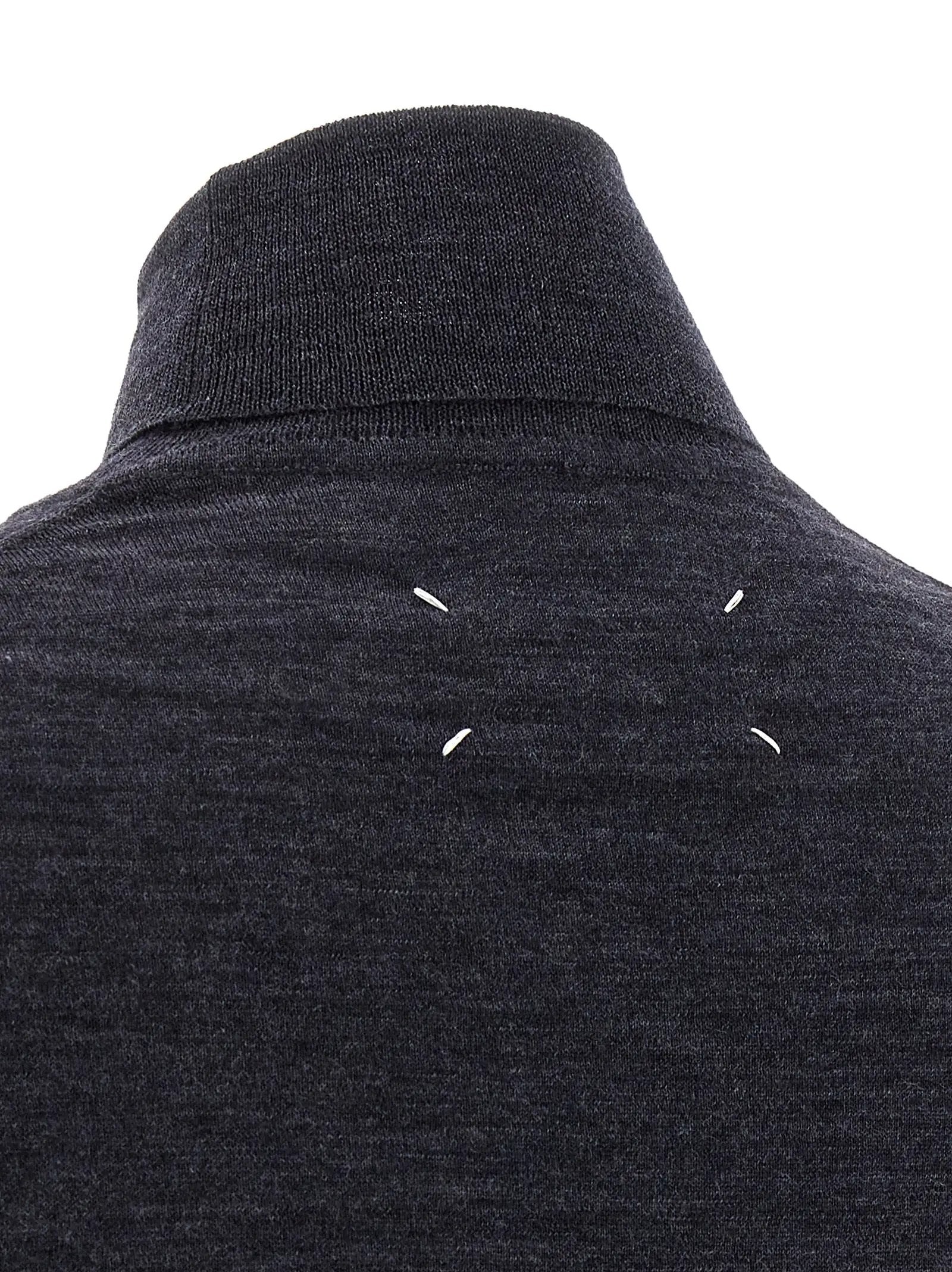 Maison Margiela Blue Wool Cardigan