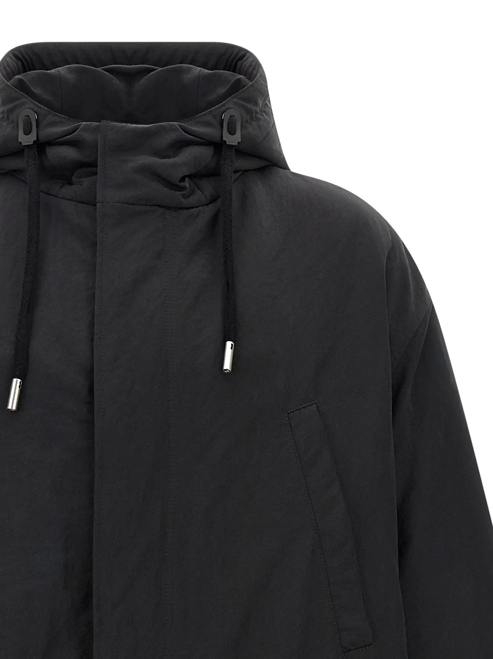 Ami Paris Gray Polyamide Parka