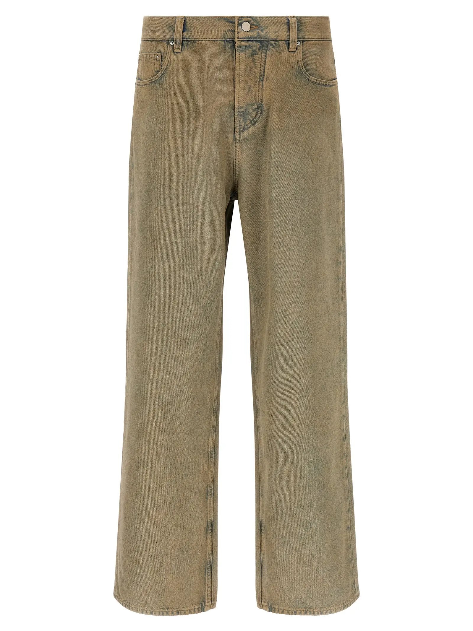 Amiri Beige Cotton Straight-Leg Jeans