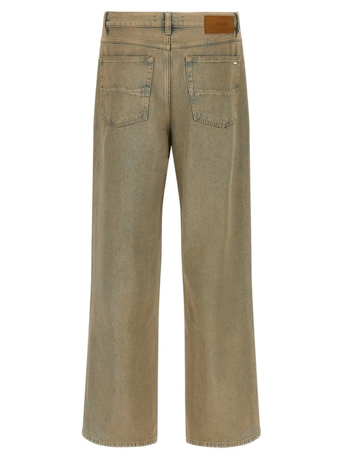 Amiri Beige Cotton Straight-Leg Jeans