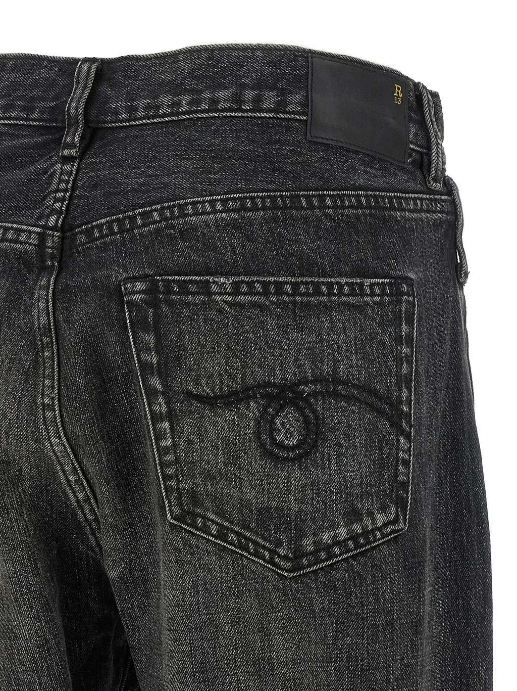 R13 Black Cotton Jeans Denim