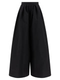 Carolina Herrera Black Silk Casual Pants