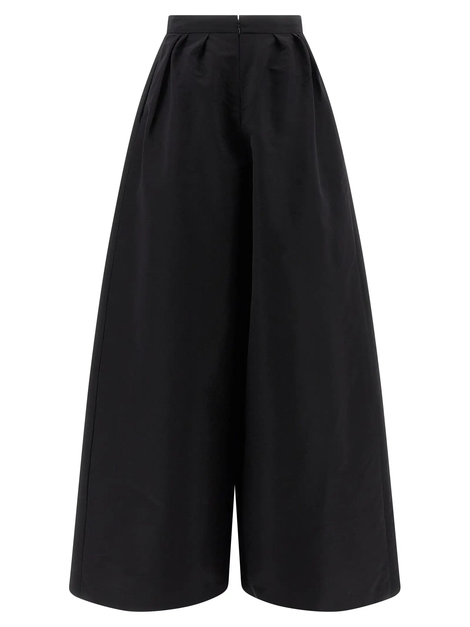 Carolina Herrera Black Silk Casual Pants