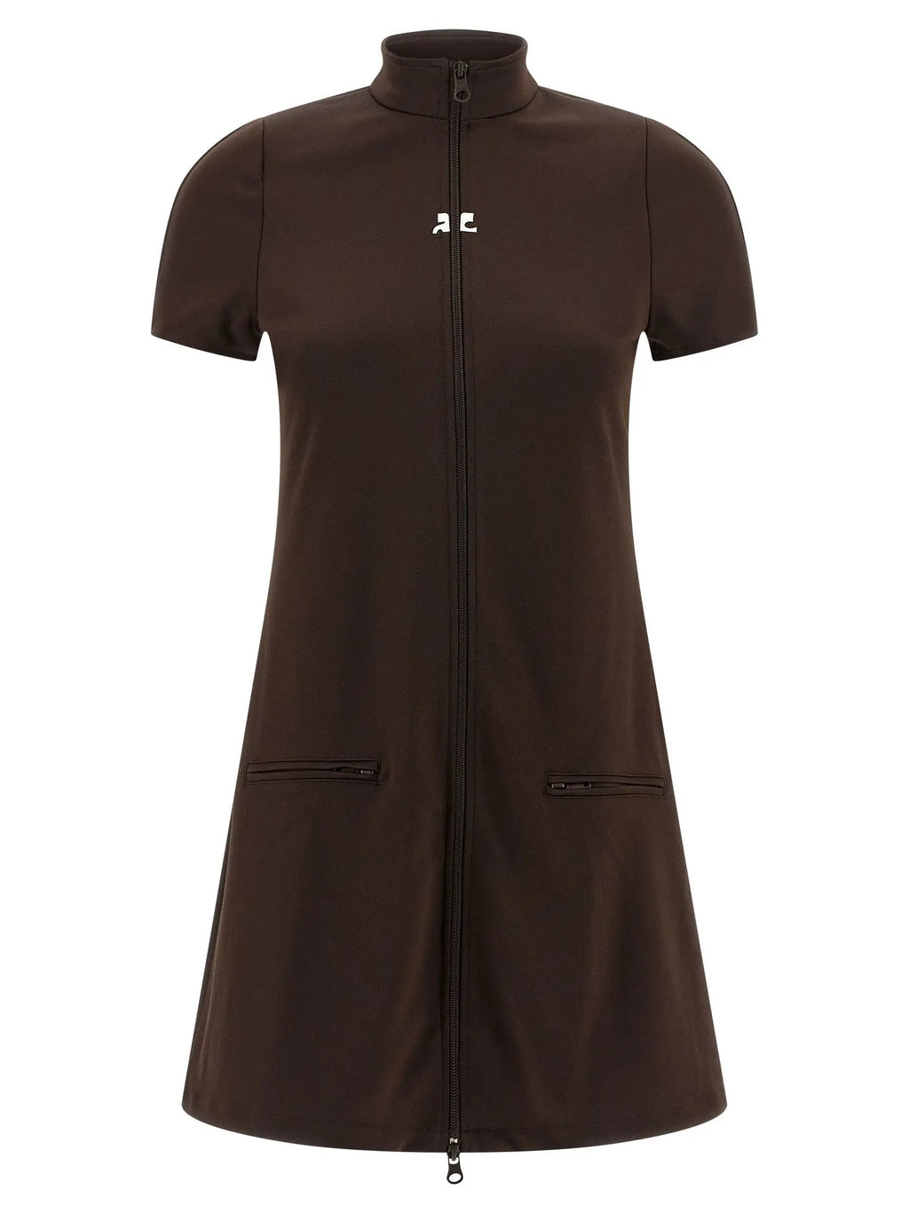 Courrèges Brown Polyester Short Dress